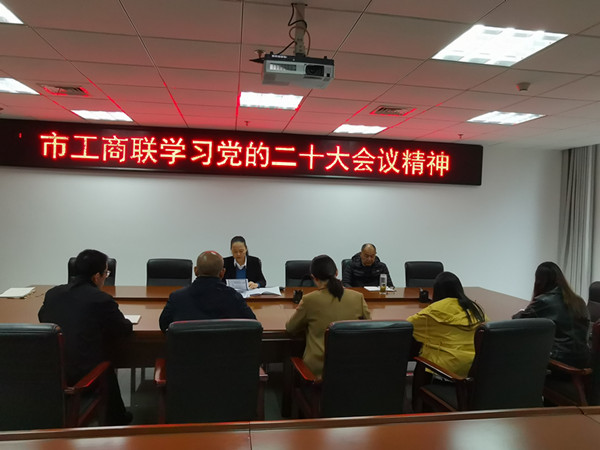 市工商联传达学习党的二十大报告主要精神